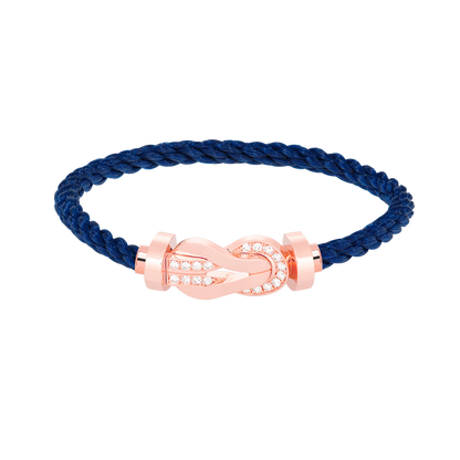 [⭐JeweliWhal]CHANCE LARGE 8 FIGURE BUCKLE HALF DIAMOND BRACELET ROSE GOLD