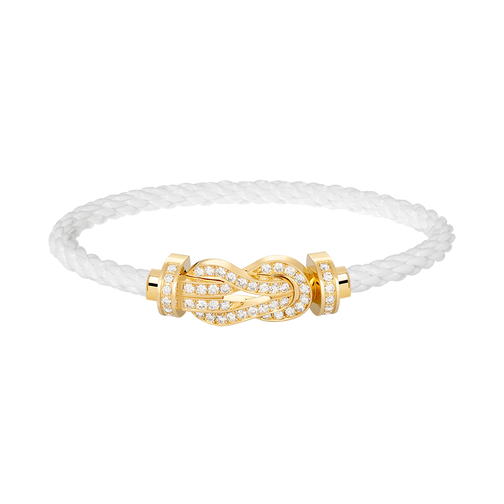 [⭐JeweliWhal]CHANCE LARGE 8 FIGURE BUCKLE FULLDIAMOND BRACELET GOLD