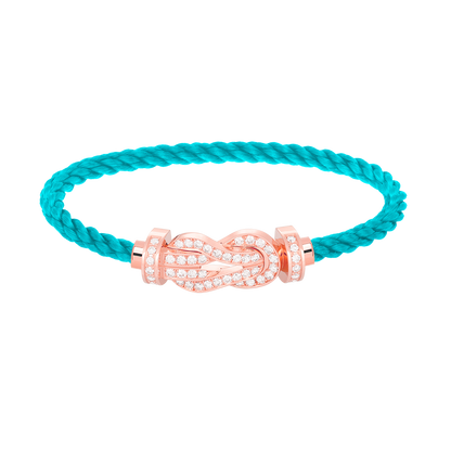 [⭐JeweliWhal]CHANCE LARGE 8 FIGURE BUCKLE FULL DIAMOND BRACELET ROSE GOLD