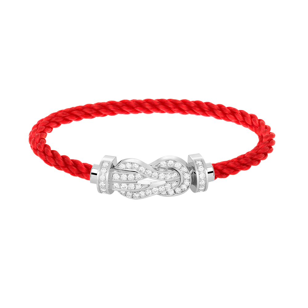 [⭐JeweliWhal]CHANCE LARGE 8 FIGURE BUCKLE FULL DIAMOND BRACELET SILVER