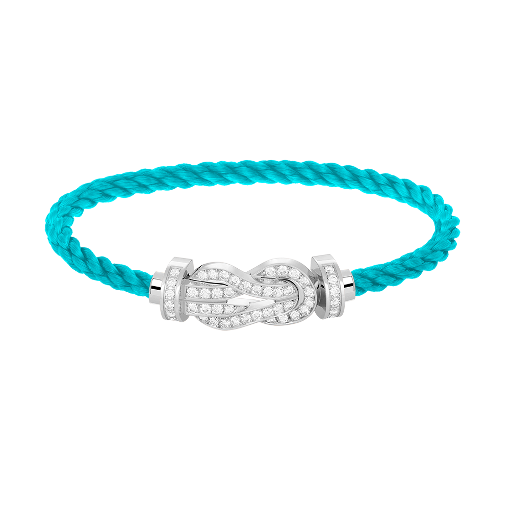 [⭐JeweliWhal]CHANCE LARGE 8 FIGURE BUCKLE FULL DIAMOND BRACELET SILVER