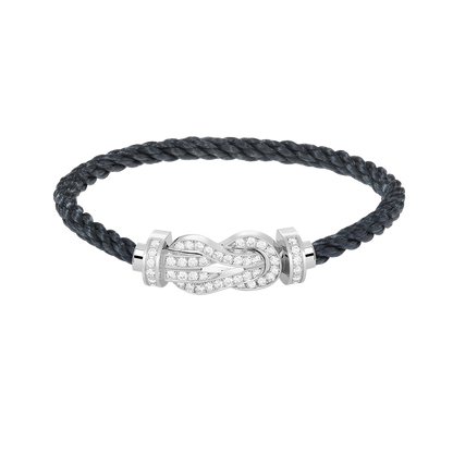 [⭐JeweliWhal]CHANCE LARGE 8 FIGURE BUCKLE FULL DIAMOND BRACELET SILVER