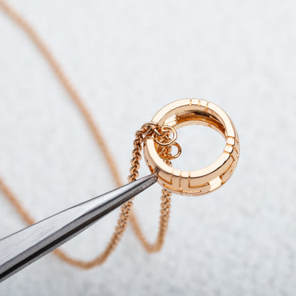 [⭐JeweliWhal]PARENTESI NECKLACE PINK GOLD