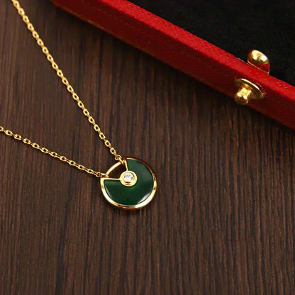 [⭐JeweliWhal]AMULETTE GOLD MALACHITE NECKLACE