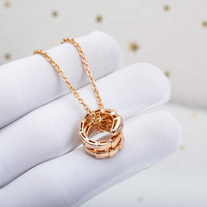 [⭐JeweliWhal]SERPENTI PINK GOLD NECKLACE DIAMOND