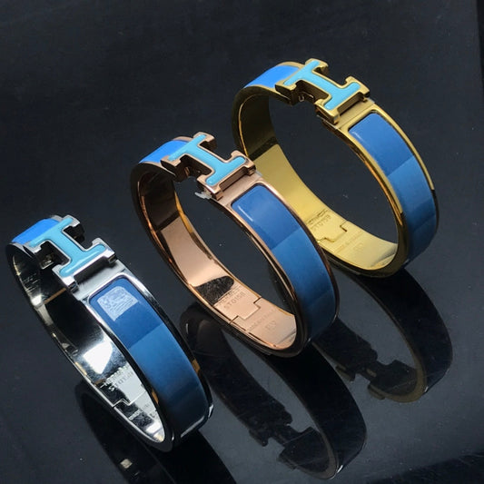 [⭐JeweliWhal]H BRACELET BLUE RAINBOW CERAMIC