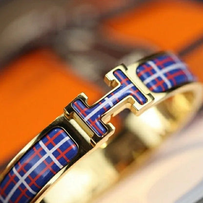 [⭐JeweliWhal]H TARTAN BRACELET 12MM