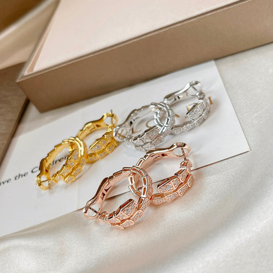 [⭐JeweliWhal]SERPENTI EARRINGS DIAMOND