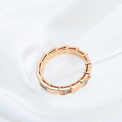 [⭐JeweliWhal]SERPENTI RING PINK GOLD  3MM