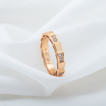 [⭐JeweliWhal]SERPENTI RING PINK GOLD  3MM