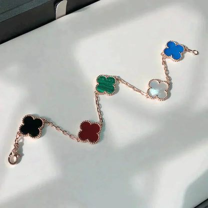 [⭐JeweliWhal]CLOVER 5 MOTIFS MULTICOLOR BRACELET