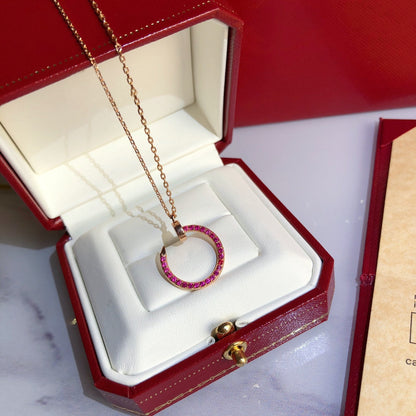 [⭐JeweliWhal]JUSTE NECKLACE GOLD RED DIAMONDS