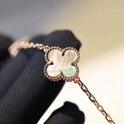 [⭐JeweliWhal]CLOVER 20 MOTIFS DARK MOP DIAMOND  NECKLACE