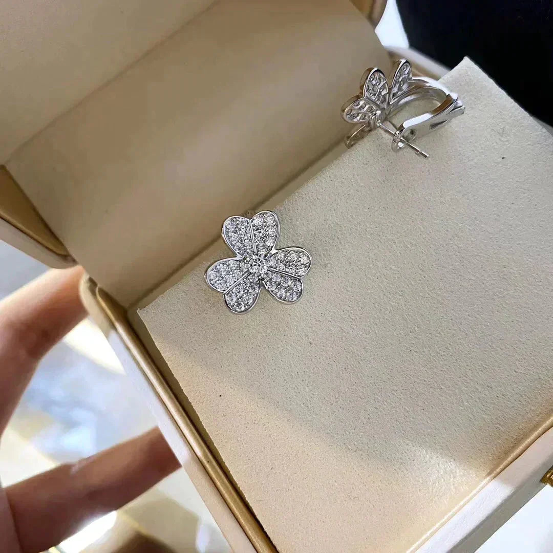 [⭐JeweliWhal]CLOVER COMOS DIAMOND EARRINGS SILVER