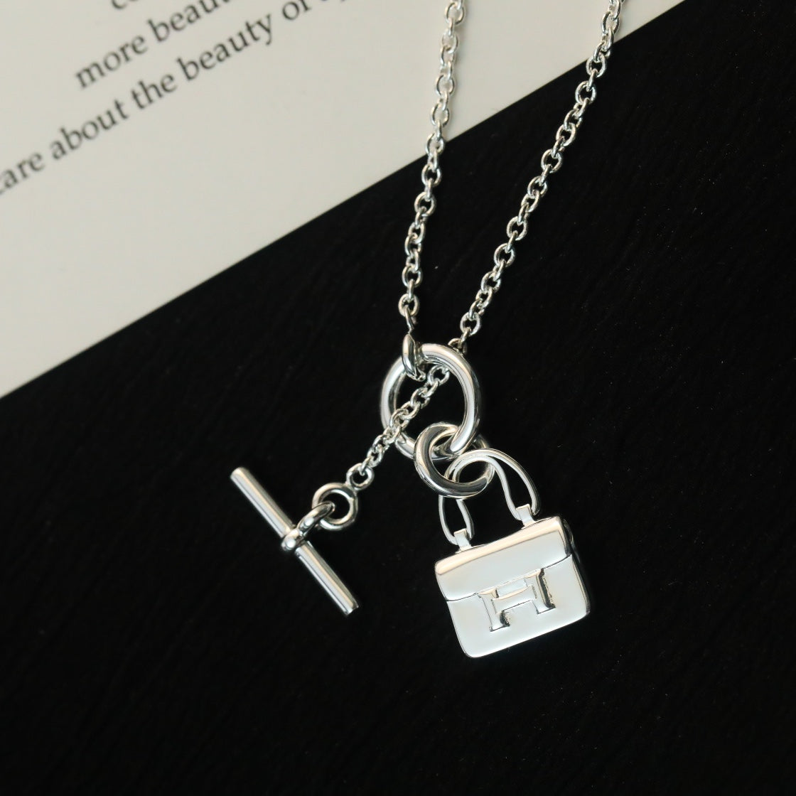 [⭐JeweliWhal]POP H PEDANT SILVER NECKLACE