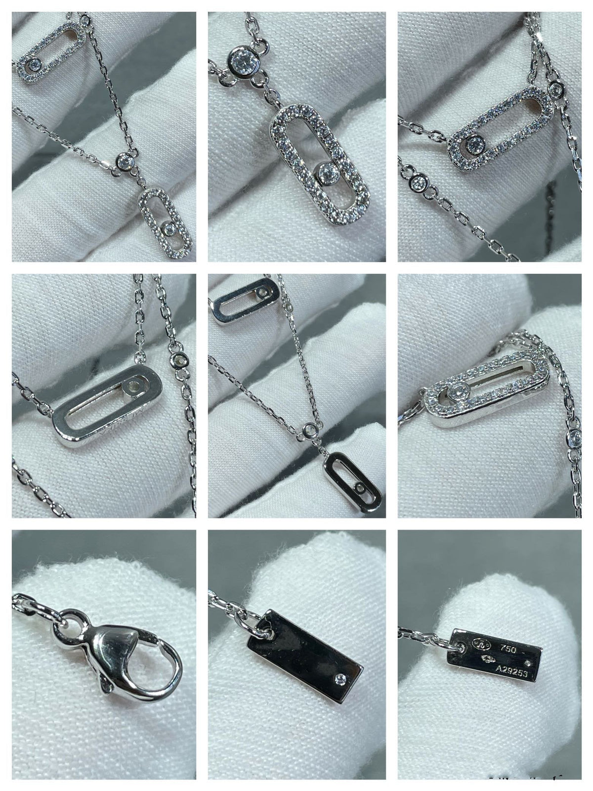 [⭐JeweliWhal]MOVE 2 ROW DIAMOND NECKLACE