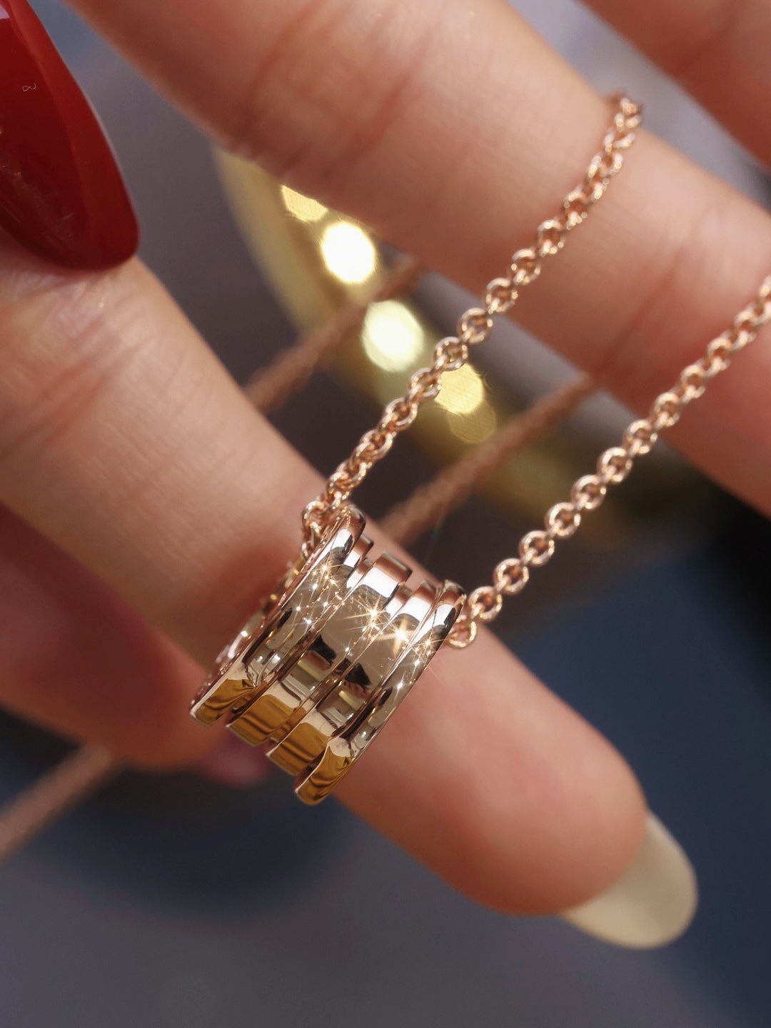 [⭐JeweliWhal]ZERO 1 PINK GOLD NECKLACE