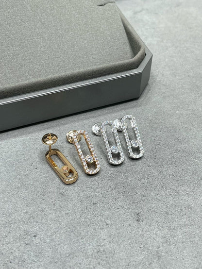 [⭐JeweliWhal]MOVE UNO STUD DIAMOND PAVED EARRINGS