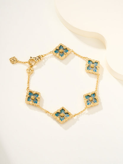 [⭐JeweliWhal]B.C.L ENAMELED Five-Flower Bracelet（Various Colors)