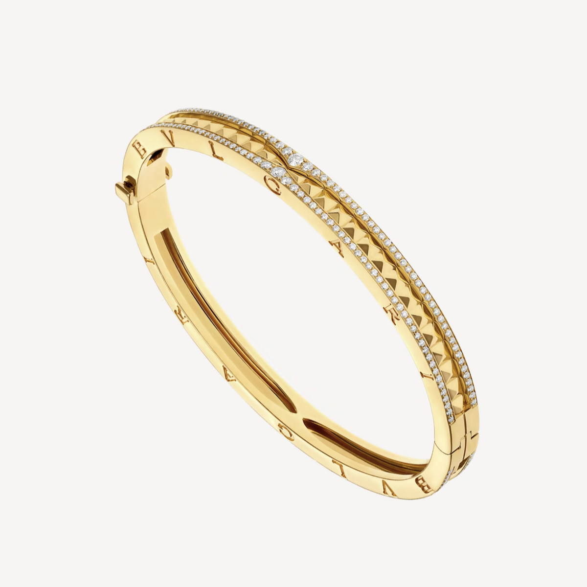 [⭐JeweliWhal]ZERO 1 SPIRAL AND PAVED DIAMOND GOLD BRACELET