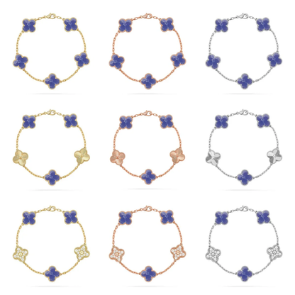 [⭐JeweliWhal]CLOVER 5 MOTIF BLUE VEINS BRACELET COLLECTION