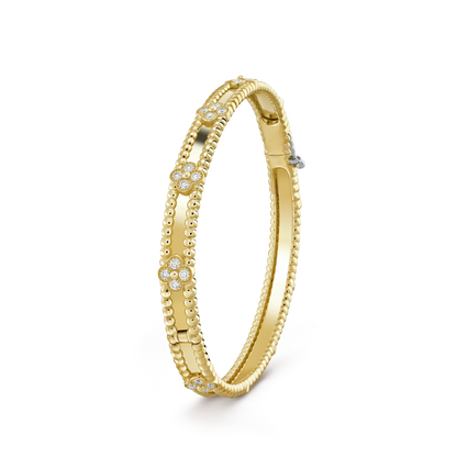 [⭐JeweliWhal]CLOVER BRACELET 4MM DIAMONDS