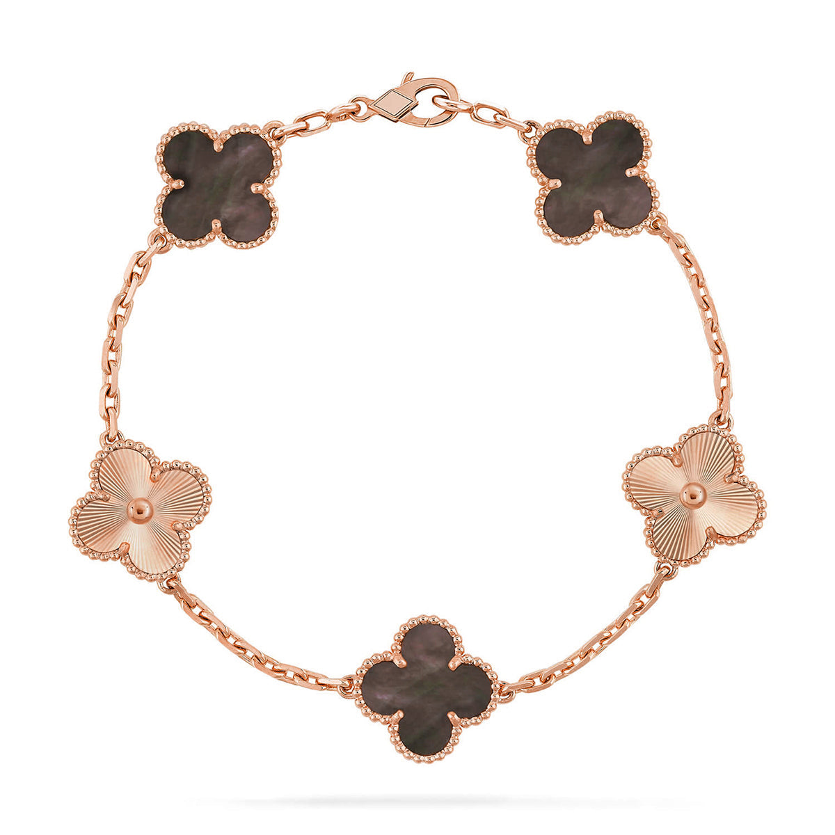 [⭐JeweliWhal] CLOVER 5 MOTIF GRAY MOP BRACELET COLLECTION