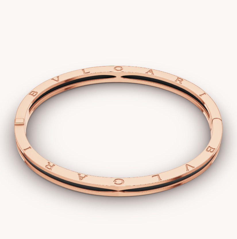 [⭐JeweliWhal]ZERO 1 PINK GOLD WITH BLACK CERAMIC BRACELET