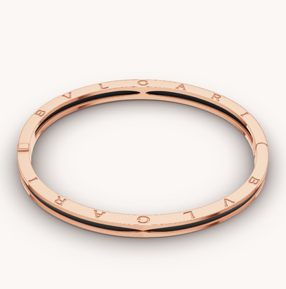 [⭐JeweliWhal]ZERO 1 PINK GOLD WITH BLACK CERAMIC BRACELET