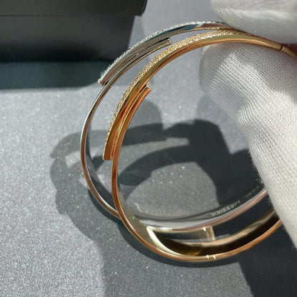 [⭐JeweliWhal]Move Noa Rose Gold Pavé Diamond Bangle Bracelet
