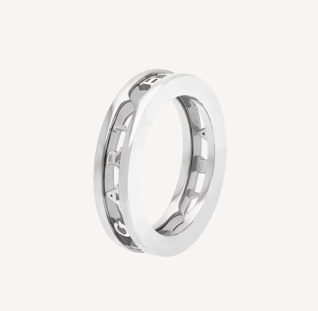 [⭐JeweliWhal]ZERO 1 ONE-BAND WITH OPENWORK LOGO SPIRAL RING