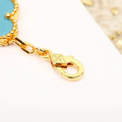 [⭐JeweliWhal] CLOVER 5 MOTIF TURQUOISE BRACELET COLLECTION