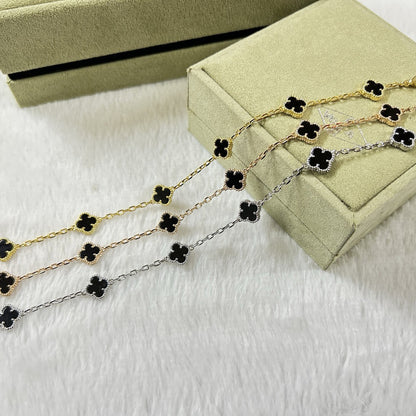 [⭐JeweliWhal]CLOVER 6 MOTIF  ONYXS BRACELET