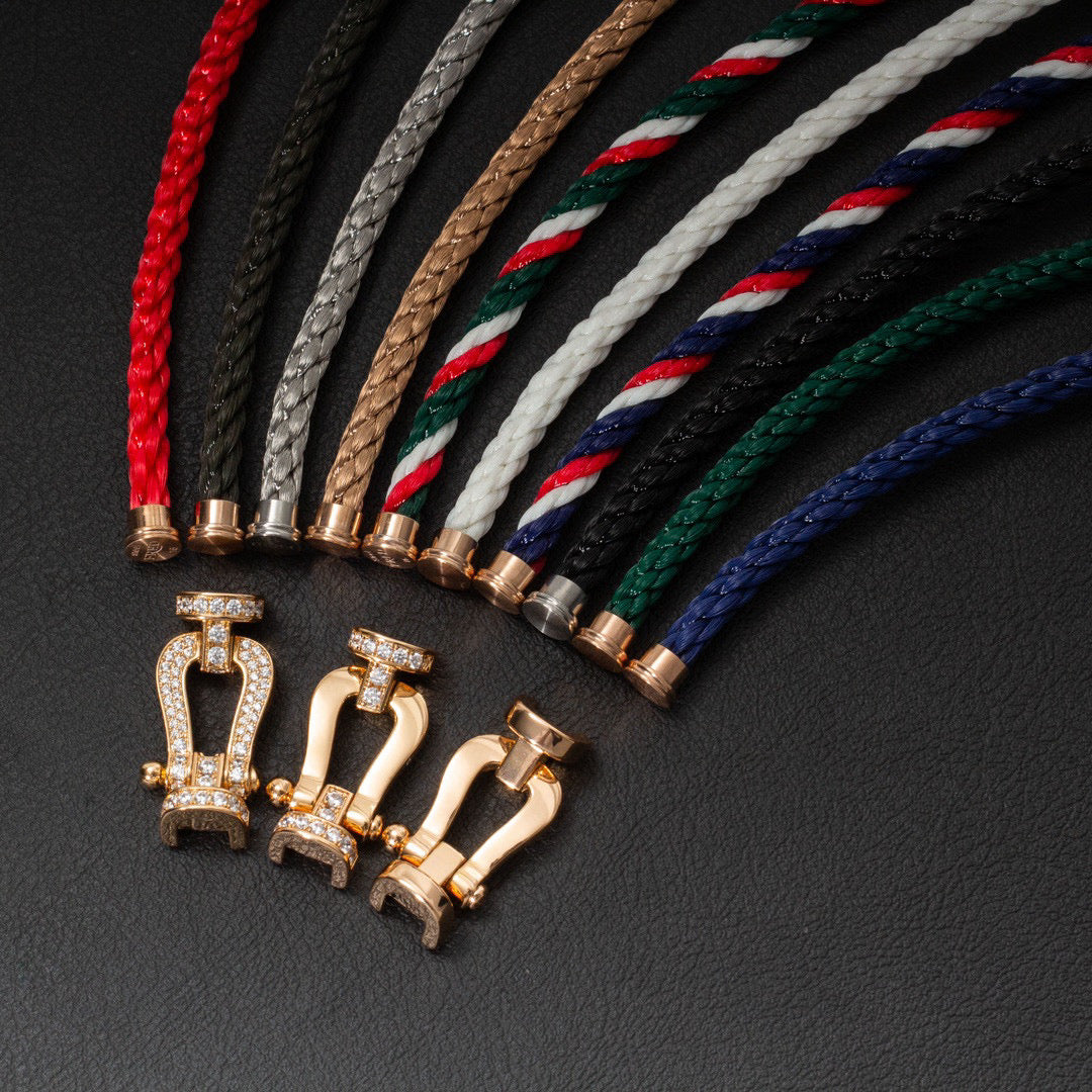 [⭐JeweliWhal]FORCE LARGE HORSESHOE NO DIAMOND BRACELET GOLD