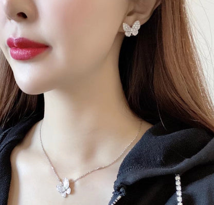 [⭐JeweliWhal]BUTTERFLY ALL DIAMOND EARRINGS