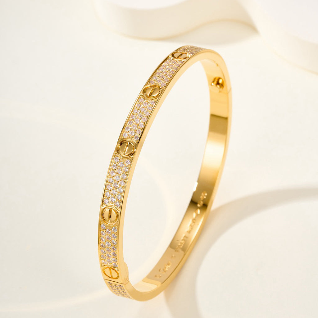 [⭐JeweliWhal]LOVE BRACELET 4.8MM DIAMOND-PAVED