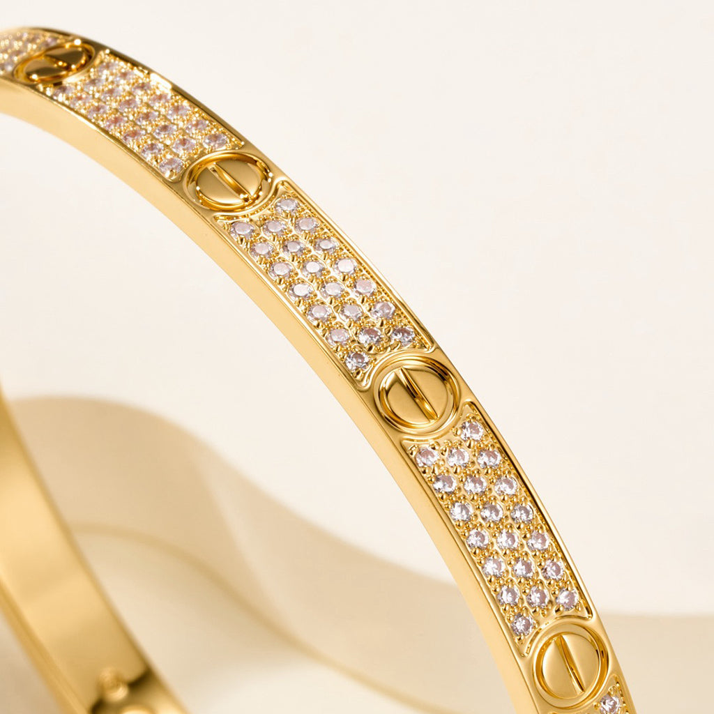 [⭐JeweliWhal]LOVE BRACELET 4.8MM DIAMOND-PAVED