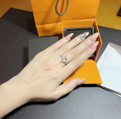 [⭐JeweliWhal]ECHAPPEE RING SILVER DIAMOND