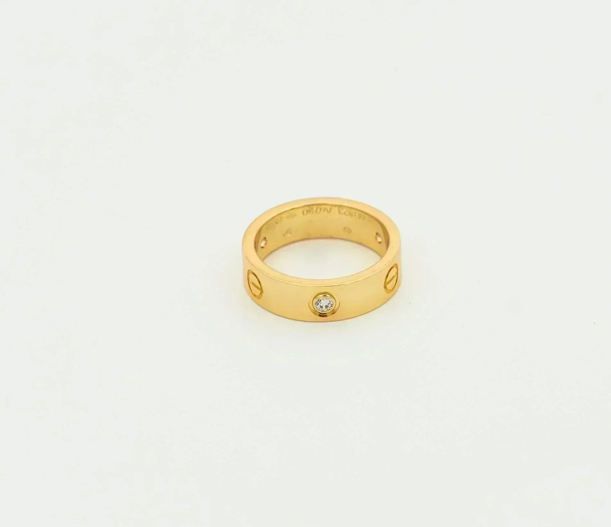 [⭐JeweliWhal]LOVE RING 5.5MM 3 DIAMONDS GOLD