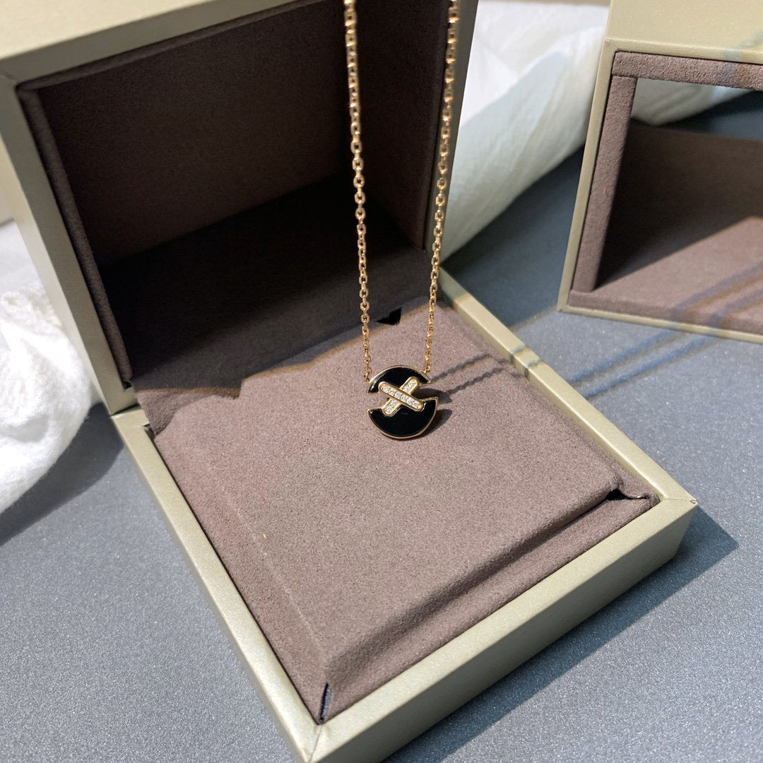 [⭐JeweliWhal]JEUX DE PINK GOLD DIAMOND NECKLACE