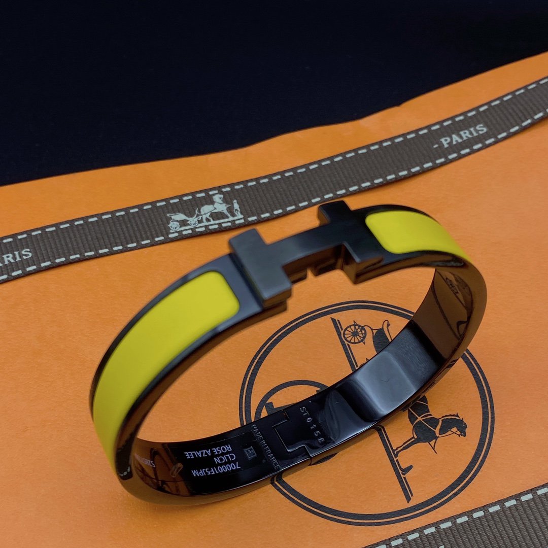 [⭐JeweliWhal]CLIC HM SO BLACK YELLOW BRACELET