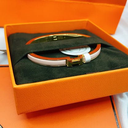 [⭐JeweliWhal]CLASSIC HM CLIC  PINK 8MM ENAMEL BRACELET