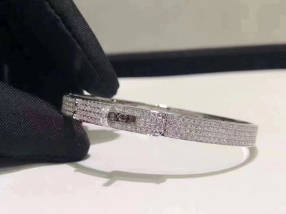 [⭐JeweliWhal]HM KELLY BRACELET IN SILVER AND FULL PAVE DIAMOND