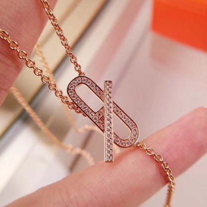 [⭐JeweliWhal]HM FIRE PIG NOSE NECKLACE TRENDY STREET