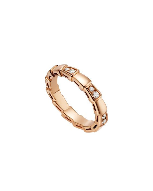 [⭐JeweliWhal]SERPENTI RING PINK GOLD  3MM