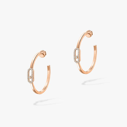 [⭐JeweliWhal]CREOLES MOVE UNO PM DIAMOND EARRINGS