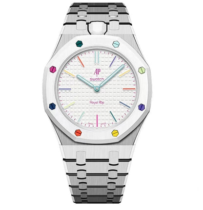 Oak Pop Exclusive Silver Steel Strap