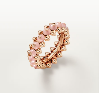 [⭐JeweliWhal]CLASH ELEGANT ROSE GOLD RING FEATURING NATURAL AGATE