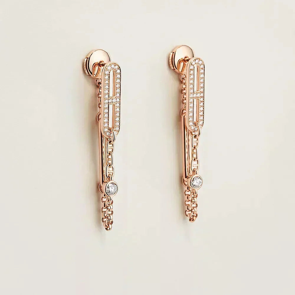 [⭐JeweliWhal]CHAINE CHAOS DIAMOND DROP EARRINGS