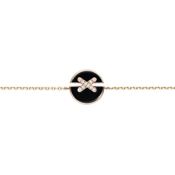 [⭐JeweliWhal]JEUX DE BRACELET ONYX PINK GOLD DIAMOND
